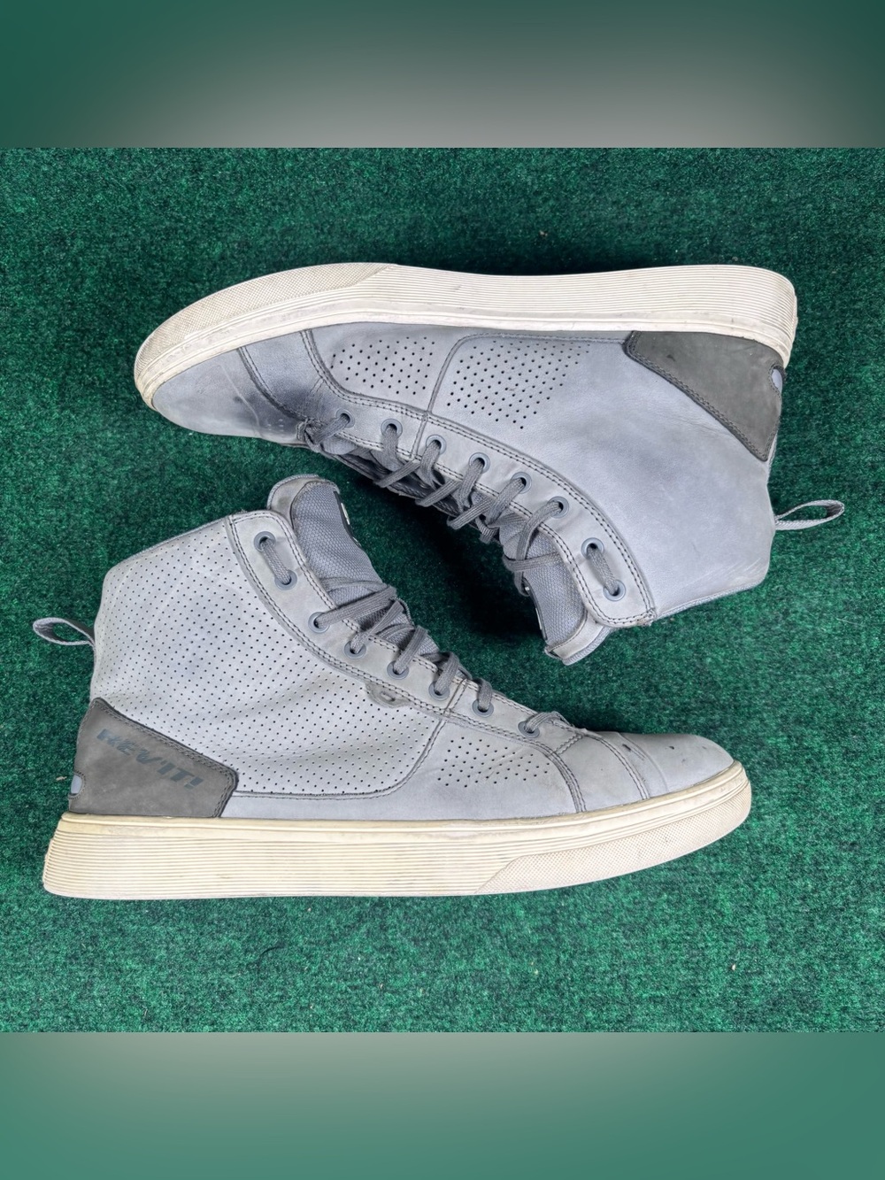 REV'IT Arrow Shoes Mens Size 12 Gray White Motorcycle Riding CE Ortholite